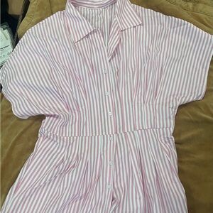 NWOT BOUTIQUE Pink Striped Women's Jumpsuit